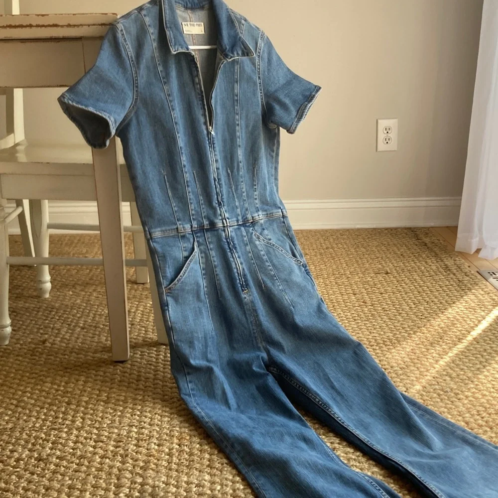 New: Free People We The Free Jayce Flare Leg Jumpsuit. Size Large